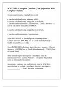 ACCT 2102 - Conceptual Questions &lpar;Test 1&rpar; Questions With Complete Solutions