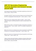 USP 797 Secondary Engineering Controls Question and answers already passed 2025 