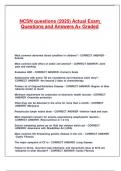 NCSN questions &lpar;2025&rpar; Actual Exam Questions and Answers A&plus; Graded&period;