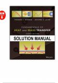 Solutions Manual &ndash; Fundamentals of Heat and Mass Transfer 8th Edition &lpar;2021&rpar; by Bergman &ndash; Complete Answers to All 14 Chapters