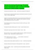Dental Assisting Radiology Practice Exam Questions with Correct Verified Solutions &lpar;2025-2026&rpar; Update&period;
