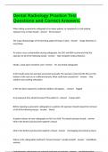 Dental Radiology Practice Test Questions and Correct Answers&period;