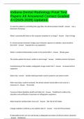 Indiana Dental Radiology Final Test Papers All Answered Correct Graded A&plus;&lpar;2025-2026&rpar; Updated&period;