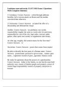 Louisiana state university CLST 2102 Exam 1 Questions With Complete Solutions