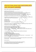 SPEX102 FINAL EXAM QUIZ QUESTIONS WITH 100&percnt; ACCURATE ANSWERS