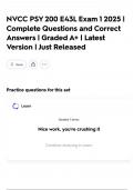 NVCC PSY 200 E43L Exam 1 2025 &vert; Complete Questions and Correct Answers &vert; Graded A&plus; &vert; Latest Version &vert; Just Released
