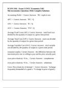 ECON 2102 - Exam 2 UNCC Economics 2102 Microeconomics Questions With Complete Solutions