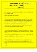 PRO TOOLS 110 CERTIFICATION EXAM QUESTIONS AND ANSWERS 2025 