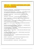 SPEX 101 &ndash; MIDTERM QUESTIONS WITH 100&percnt; ACCURATE ANSWERS