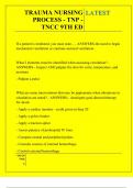 TRAUMA NURSING PROCESS - TNP - TNCC 9TH ED QUESTIONS AND ANSWERS 2025
