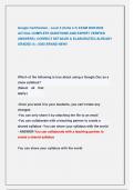 Google Certification - Level 2 &lpar;Units 4-7&rpar; EXAM 2025&sol;2026  ACTUAL COMPLETE QUESTIONS AND EXPERT VERIFIED   ANSWERS &lpar; CORRECT DETAILED & ELABORATED&rpar; ALREADY  GRADED A&plus; &sol;2025 BRAND NEW&excl;&excl;