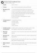 Personal Trainer Certification &sol; Score 100&percnt; &sol; 2025 Update &sol; Study Guide &plus; Test Bank