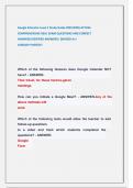 Google Educator Level 1 Study Guide 2025&sol;2026 ACTUAL  COMPREHENSIVE REAL EXAM QUESTIONS AND CORRECT                          ANSWERS &lpar;VERIFIED ANSWERS&rpar;  GRADED A&plus;&sol;                                                ALREADY PASSED&excl;&excl; 