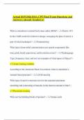 Actual 2025&sol;2026 ISSA CPT Final Exam Questions and Answers&vert; Already Graded A&plus;