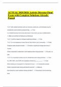 ACTUAL 2025&sol;2026 Activity Director Final Exam with Complete Solutions Already Passed