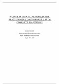 WGU D629 TASK 1&colon;THE REFELECTIVE PRACTITIONER &vert; 2025 UPDATE &vert; WITH COMPLETE SOLUTIONS&excl;&excl;