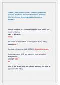Propane Fill Certification Practice Test 2025&sol;2026 Actual  Complete Real Exam  Questions And Verified  Answers &vert;                 With 100&percnt; Correct Answers graded A&plus; Guaranteed                  Success&excl;&excl; 
