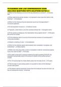 TN BUSINESS AND LAW COMPREHENSIVE EXAM 2025&sol;2026 QUESTIONS WITH SOLUTIONS RATED A&plus;
