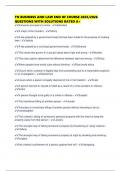 TN BUSINESS AND LAW END OF COURSE 2025&sol;2026 QUESTIONS WITH SOLUTIONS RATED A&plus;