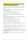 TN BUSINESS AND LAW EVALUATION EXAM 2025&sol;2026 QUESTIONS WITH SOLUTIONS RATED A&plus;