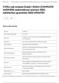 CWEA Lab Analyst Grade 1 EXAM &lpar;COMPLETE ANSWERS elaborations&rpar; answers 100&percnt; satisfaction guarantee 2025 UPDATE&excl;&excl;