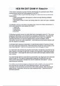 HESI RN EXIT EXAM V1 Rated A&plus;
