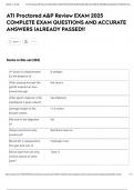 ATI Proctored A&P Review EXAM 2025 COMPLETE EXAM QUESTIONS AND ACCURATE ANSWERS &vert;ALREADY PASSED&excl;&excl;