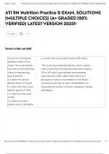 ATI RN Nutrition Practice B EXAM&comma; SOLUTIONS &lpar;MULTIPLE CHOICES&rpar; &lpar;A&plus; GRADED 100&percnt; VERIFIED&rpar; LATEST VERSION 2025&excl;&excl;