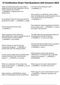 IV Certification Exam Test Questions with Answers 2025