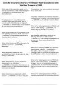 LA Life Insurance Series 101 Exam Test Questions with Verified Answers 2025