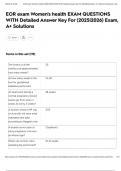 EOR exam Women's health EXAM QUESTIONS WITH Detailed Answer Key For &lpar;2025&vert;2026&rpar; Exam&comma; A&plus; Solutions