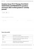Hondros Nurse 172 IV Therapy First EXAM QUESTIONS COMPREHENSIVE questions answered&comma; 2025 verified graded A&plus; already passed&excl;