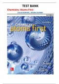 Test bank for Chemistry&colon; Atoms First&comma; 3rd Edition by Julia Burdge and Jason Overby &vert;Fully Covered&vert;