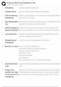 American Red Cross Certification Test &sol; Practice Questions &sol; 2025 Update &sol; Score 100&percnt;