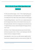 WGU ELO1 Exam 2026 Questions and Answers