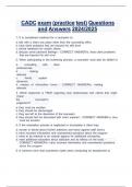 CADC exam &lpar;practice test&rpar; Questions and Answers 2024&sol;2025 