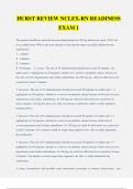 Hurst Review NCLEX-RN Readiness Exam 1 &ndash; 2025&sol;2026