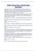 CADC I Exam Prep 1 Study Guide  2024&sol;2025 