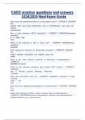 CADC practice questions and answers  2024&sol;2025 Real Exam Guide 