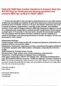 EAQ with NGN-Style Cardiac Questions & Answers Next Gen NCLEX Prep for Cardiovascular Nursing questions and answers NEW tips verified A&plus; MUST SEE&excl;&excl;&excl;&period;pdf