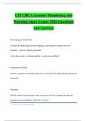 CFI CBCA Account Monitoring and Warning Signs Exams 2026 Questions and Answers