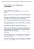 Asset Management Interview Questions with Solutions