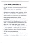 ASSET MANAGEMENT TERMS QUESTIONS AND ANSWERS