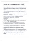 Enterprise Asset Management &lpar;EAM&rpar; Questions and Answers 2025