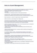 Intro to Asset Management Questions and Answers Graded A&plus;