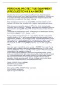 PERSONAL PROTECTIVE EQUIPMENT &lpar;PPE&rpar;QUESTIONS & ANSWERS