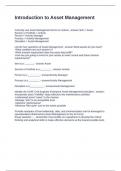 Introduction to Asset Management Questions with Correct Answers 