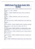 CBSPD Exam Prep Study Guide 100&percnt;  Verified 
