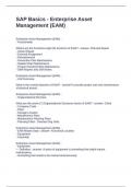 SAP Basics - Enterprise Asset Management &lpar;EAM&rpar; Questions with Correct Answers 2025