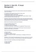 Section 4&period; Quiz 30 - IT Asset Management Questions and Answers